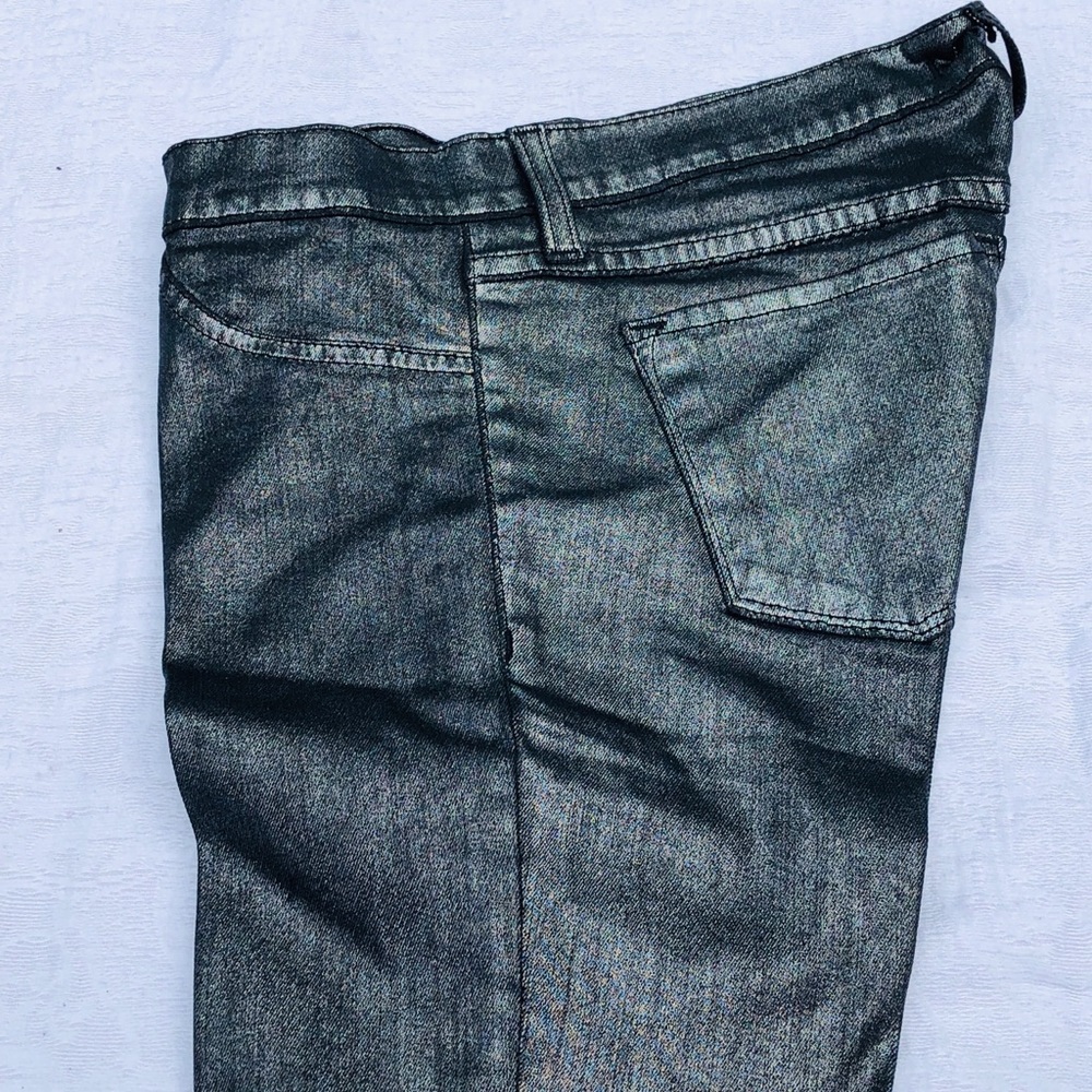 FLYING MONKEY**Pewter Silver Denim Jeans Size 26 - Picture 3 of 8